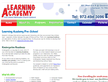 Tablet Screenshot of learningacademygarland.com